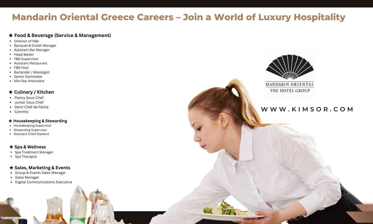 Mandarin Oriental Greece Careers – Join a World of Luxury Hospitality